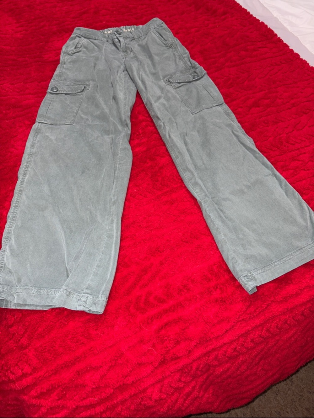 American Eagle women’s 000 stretch olive green cargo pants